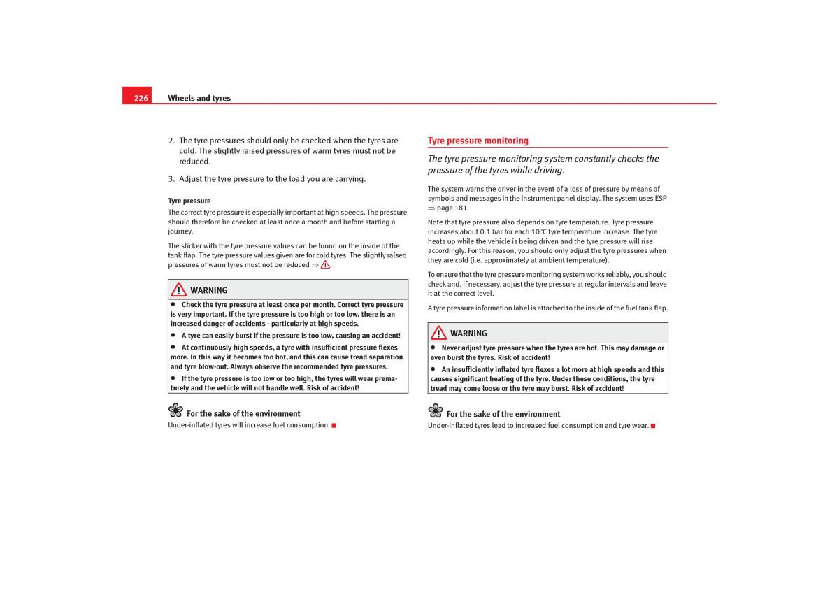 Seat Toledo III 3 owners manual / page 228