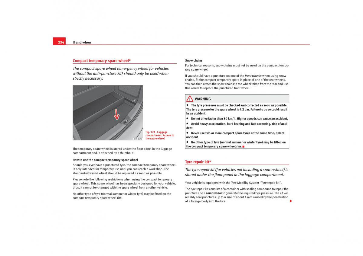 Seat Toledo III 3 owners manual / page 236