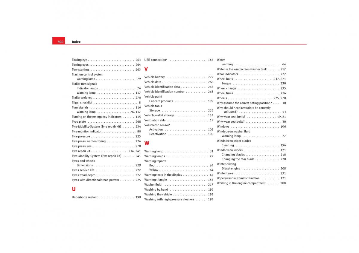 Seat Toledo III 3 owners manual / page 302