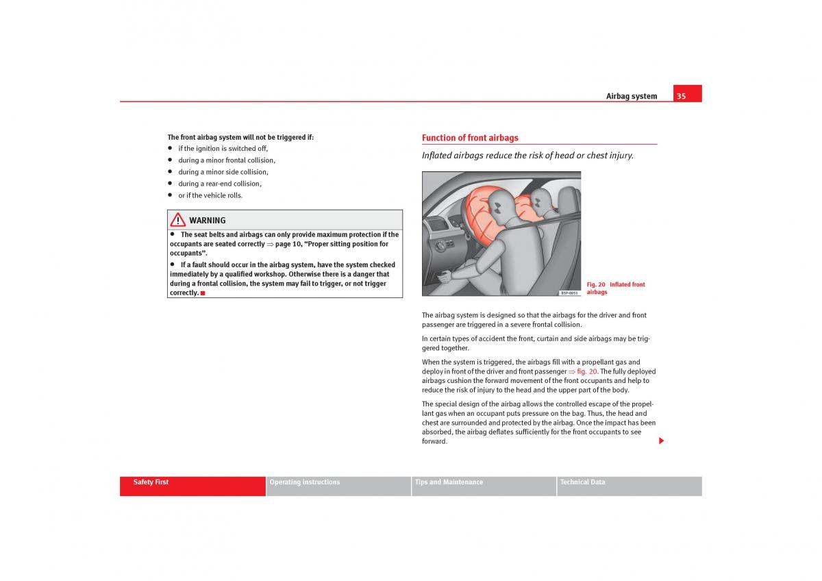 Seat Toledo III 3 owners manual / page 37