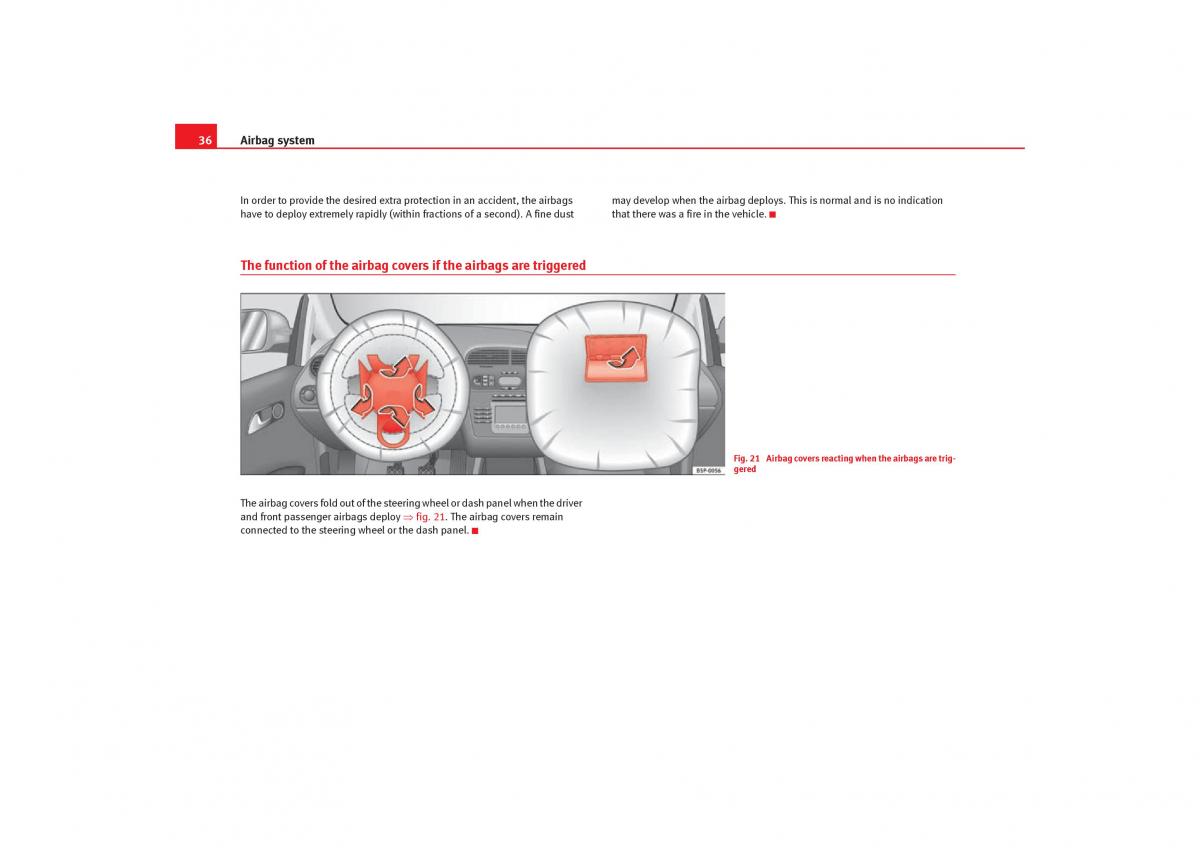 Seat Toledo III 3 owners manual / page 38