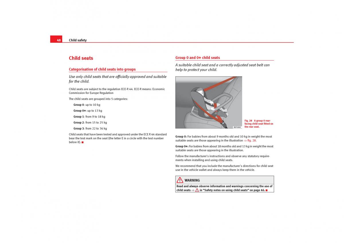 Seat Toledo III 3 owners manual / page 50