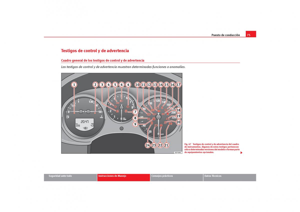 Seat Toledo III 3 manual del propietario / page 77