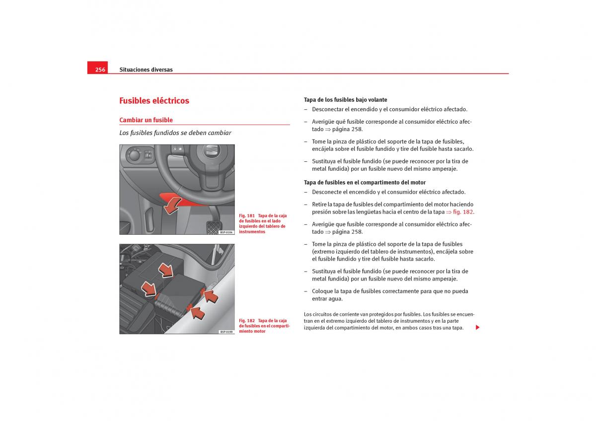 Seat Toledo III 3 manual del propietario / page 258