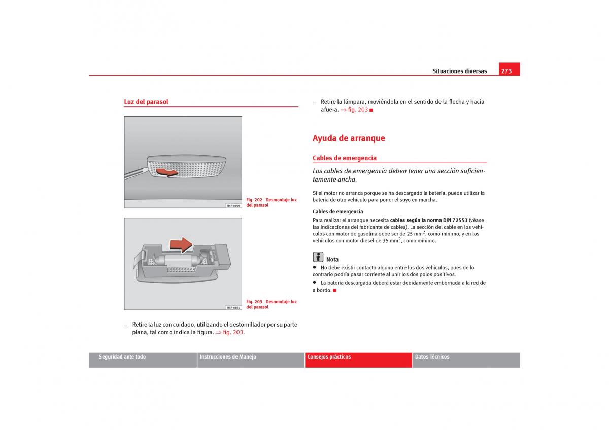 Seat Toledo III 3 manual del propietario / page 275