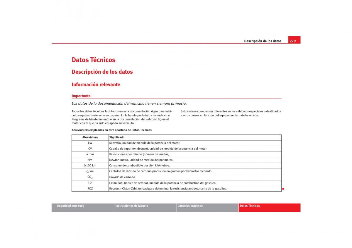 Seat Toledo III 3 manual del propietario / page 281