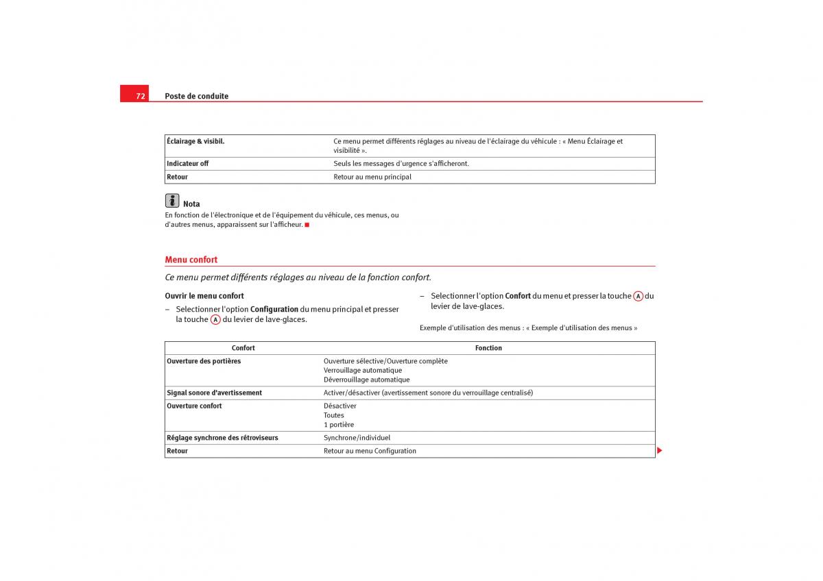 Seat Toledo III 3 manuel du proprietaire / page 74