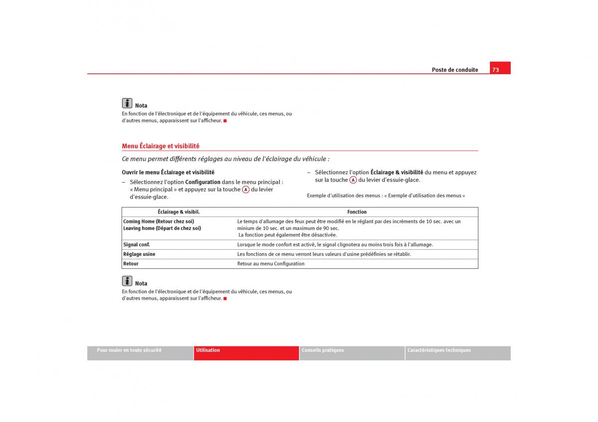 Seat Toledo III 3 manuel du proprietaire / page 75