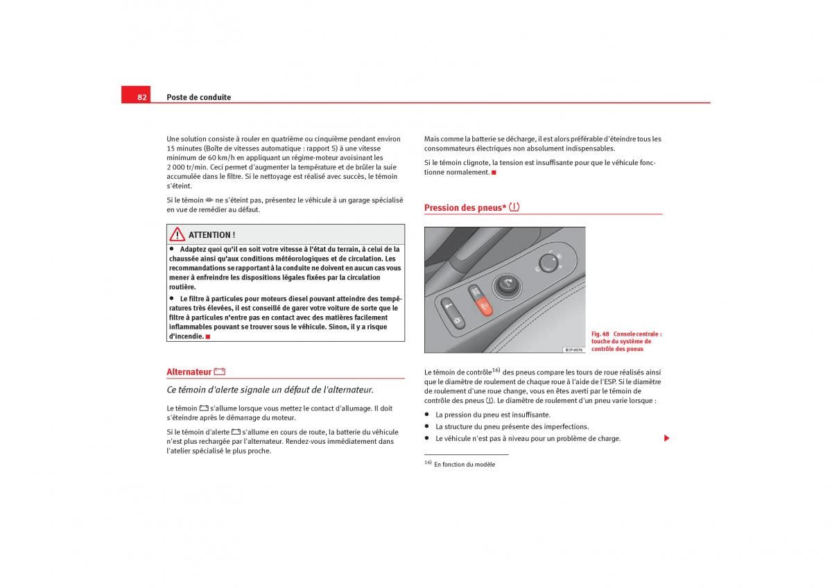 Seat Toledo III 3 manuel du proprietaire / page 84