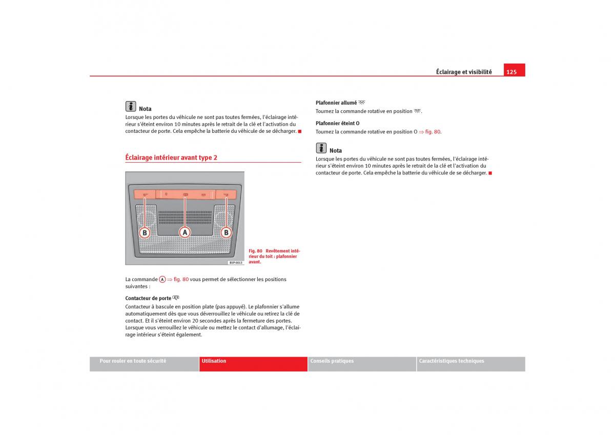 Seat Toledo III 3 manuel du proprietaire / page 127