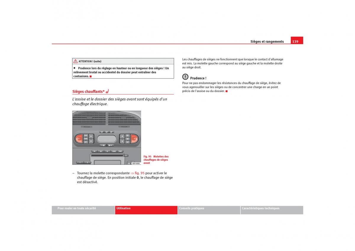 Seat Toledo III 3 manuel du proprietaire / page 141