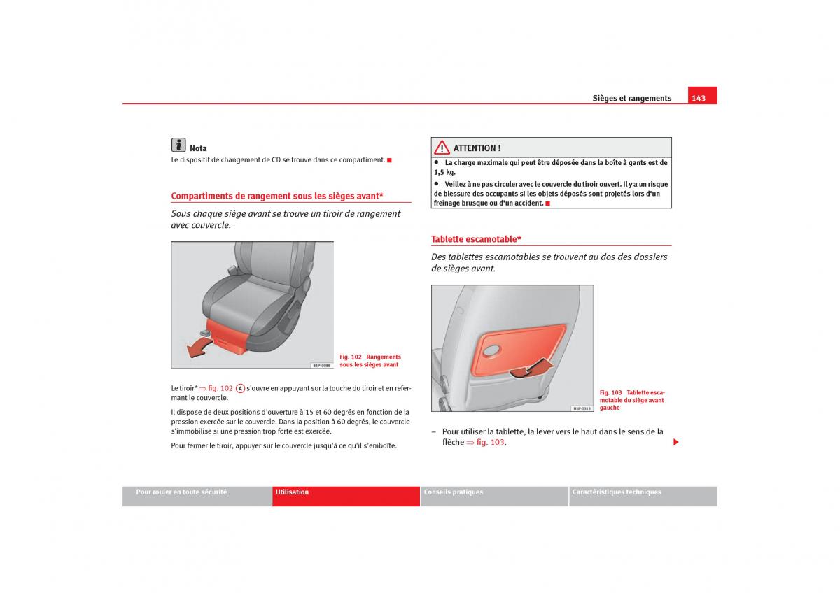 Seat Toledo III 3 manuel du proprietaire / page 145