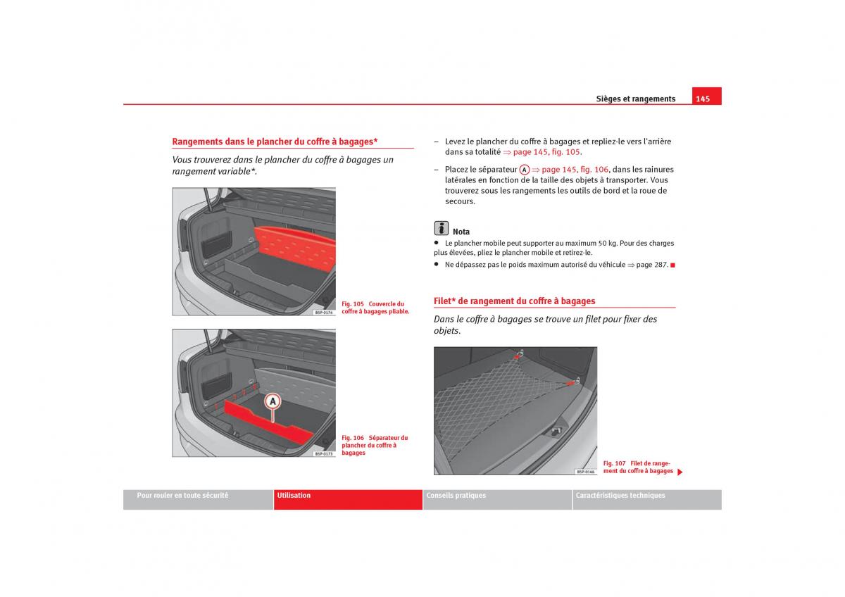 Seat Toledo III 3 manuel du proprietaire / page 147