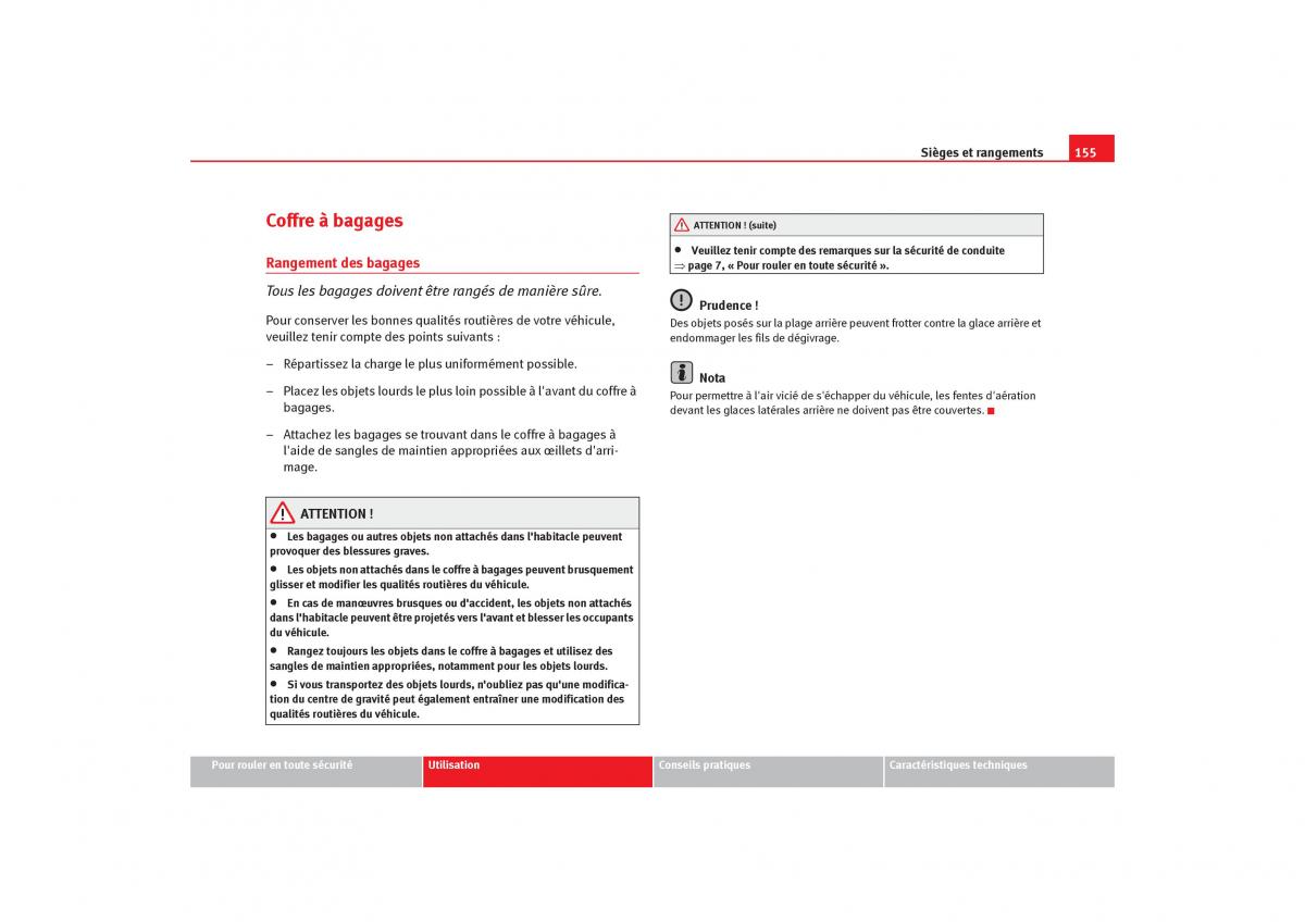 Seat Toledo III 3 manuel du proprietaire / page 157