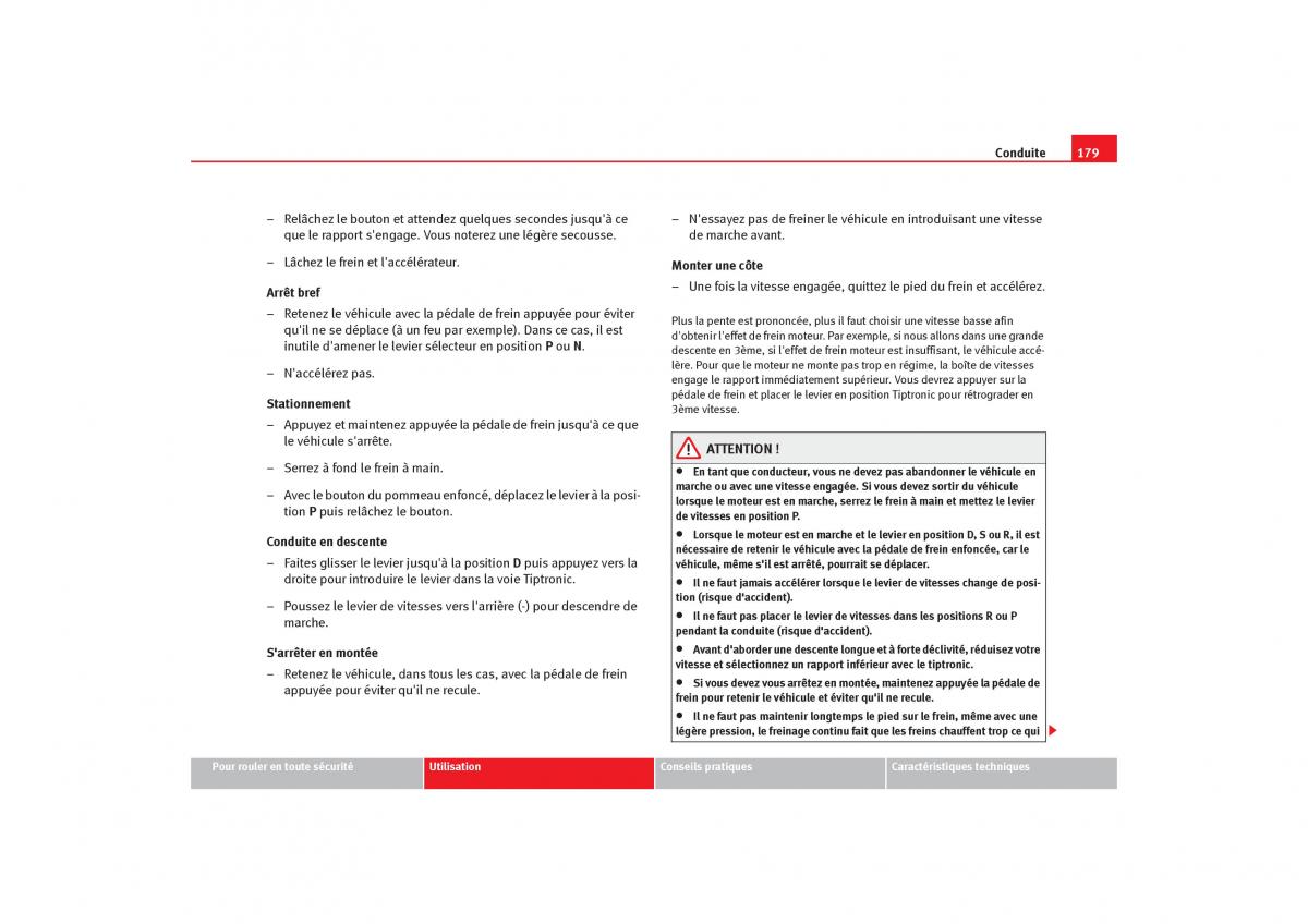 Seat Toledo III 3 manuel du proprietaire / page 181