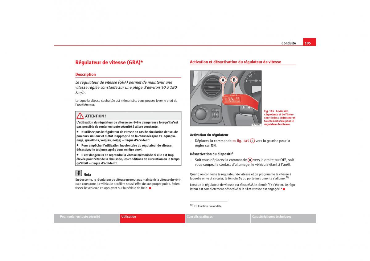 Seat Toledo III 3 manuel du proprietaire / page 187