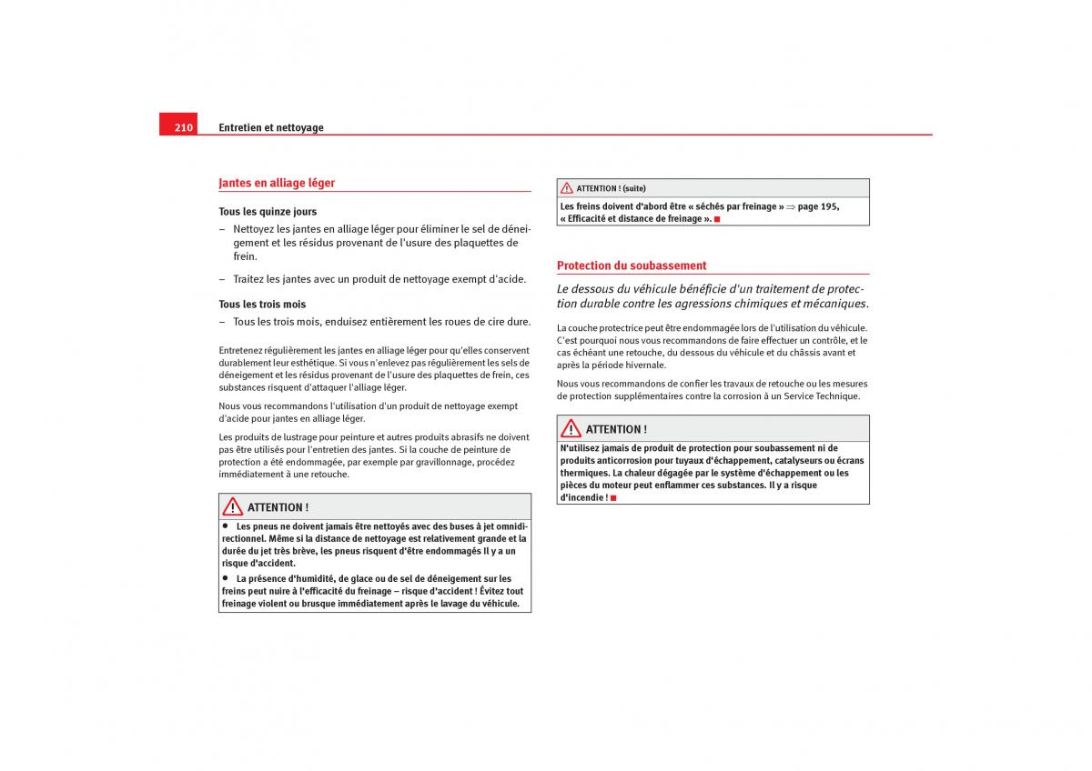 Seat Toledo III 3 manuel du proprietaire / page 212