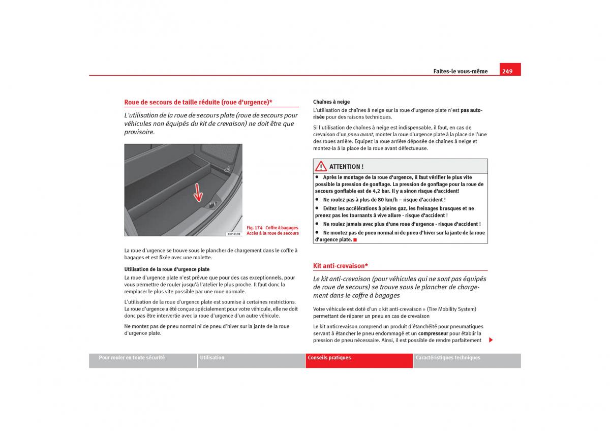 Seat Toledo III 3 manuel du proprietaire / page 251