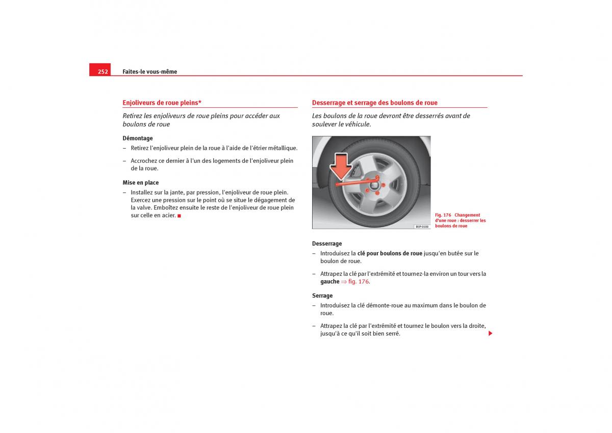 Seat Toledo III 3 manuel du proprietaire / page 254