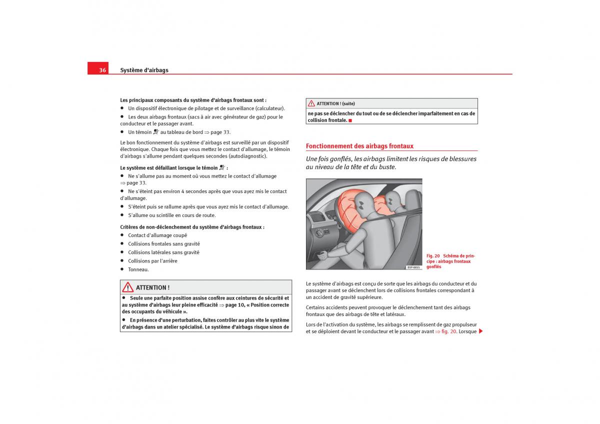 Seat Toledo III 3 manuel du proprietaire / page 38