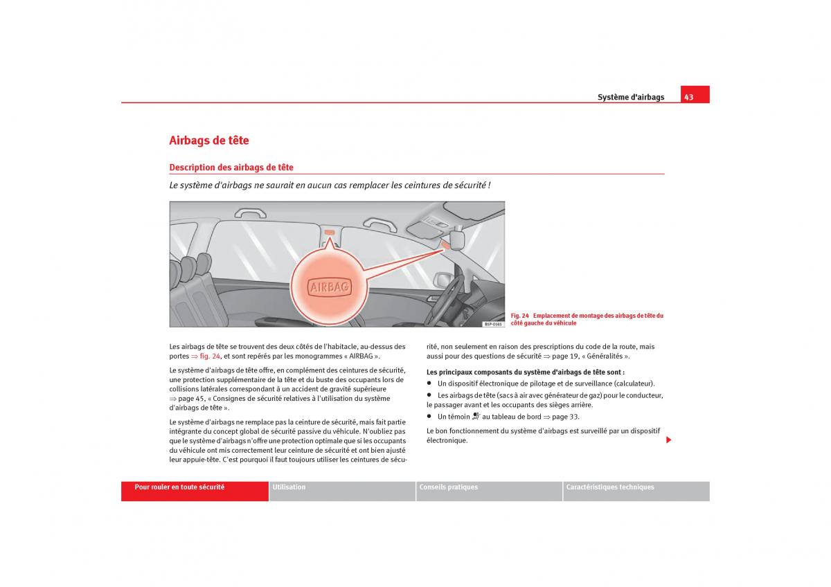 Seat Toledo III 3 manuel du proprietaire / page 45