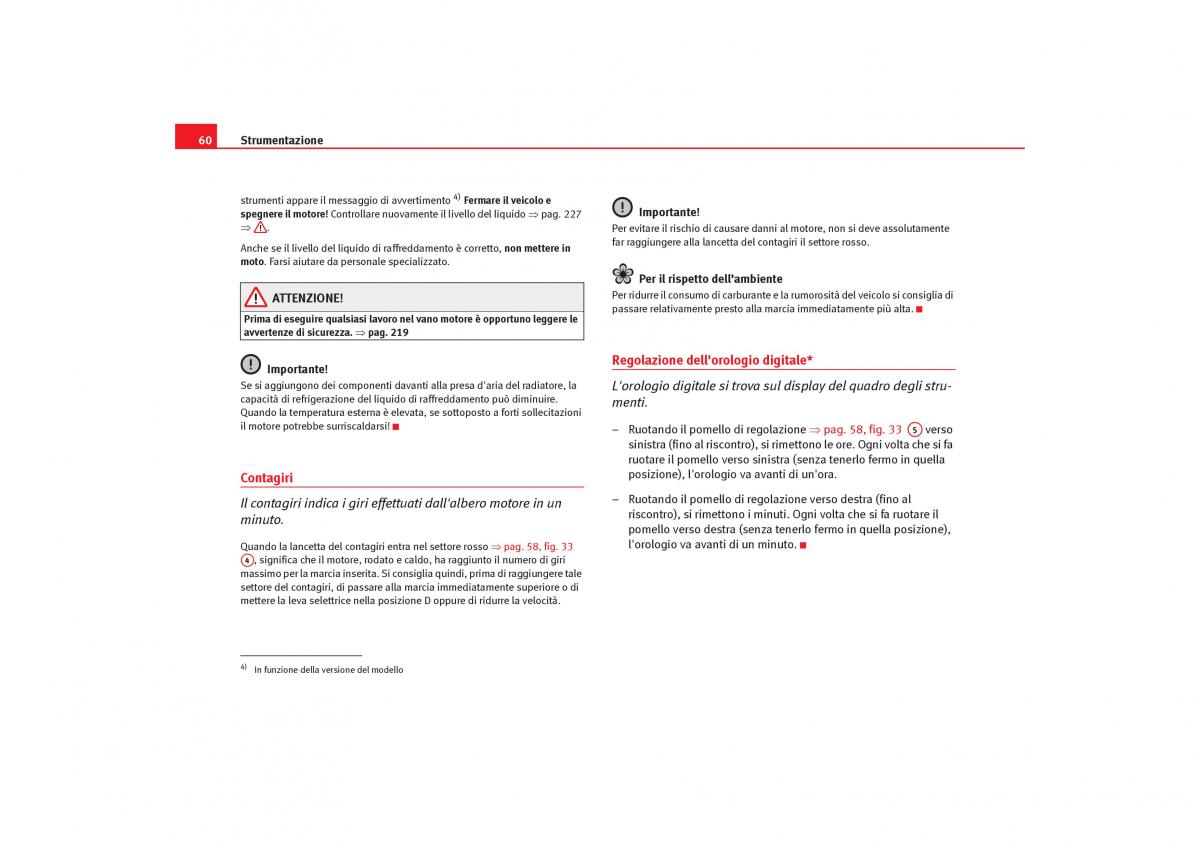 Seat Toledo III 3 manuale del proprietario / page 62