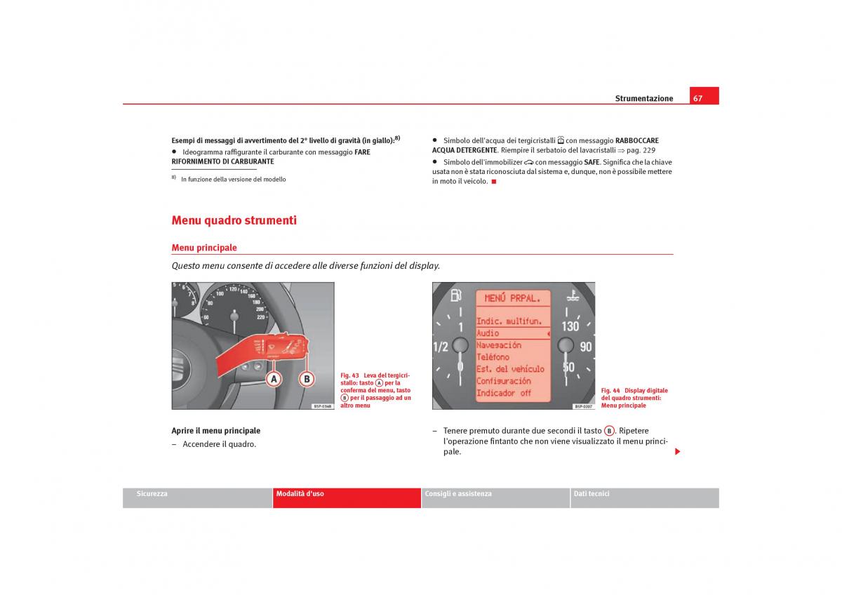 Seat Toledo III 3 manuale del proprietario / page 69