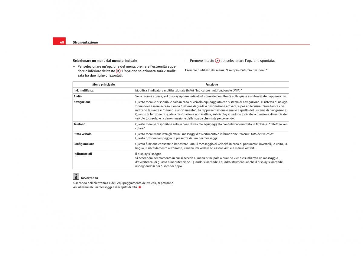 Seat Toledo III 3 manuale del proprietario / page 70