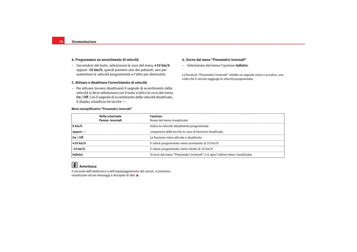 Seat Toledo III 3 manuale del proprietario / page 72