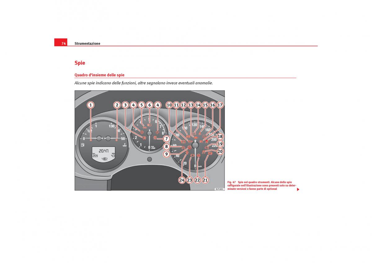 Seat Toledo III 3 manuale del proprietario / page 76