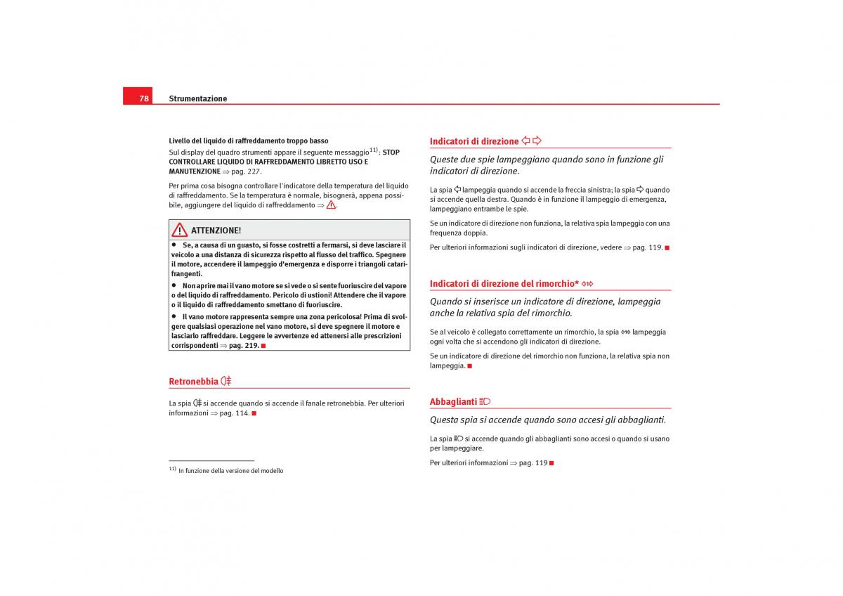 Seat Toledo III 3 manuale del proprietario / page 80