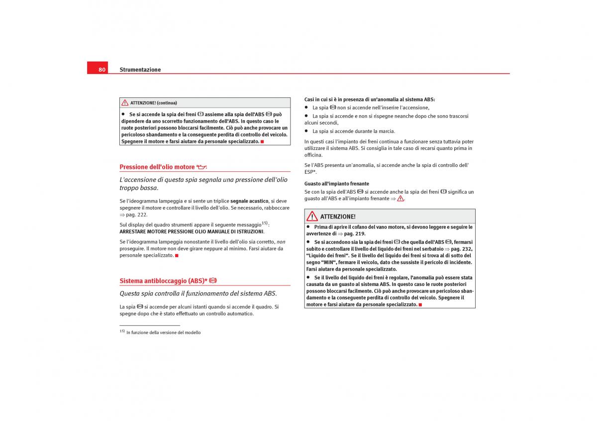 Seat Toledo III 3 manuale del proprietario / page 82