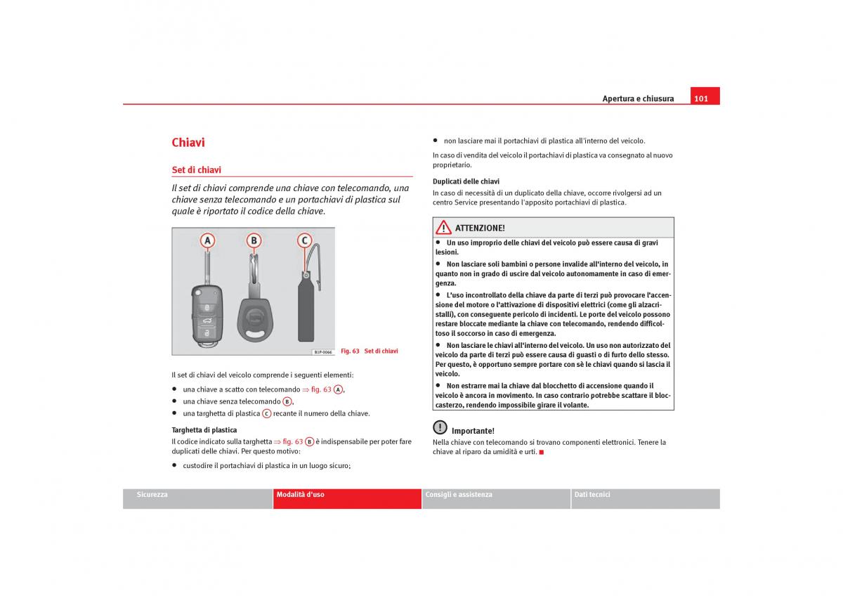 Seat Toledo III 3 manuale del proprietario / page 103