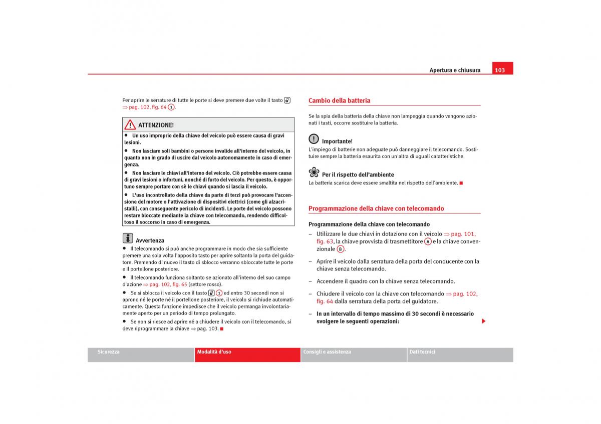 Seat Toledo III 3 manuale del proprietario / page 105