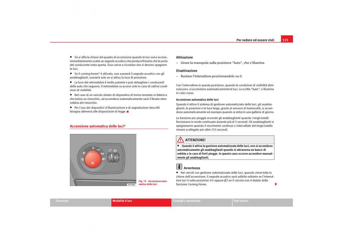 Seat Toledo III 3 manuale del proprietario / page 117