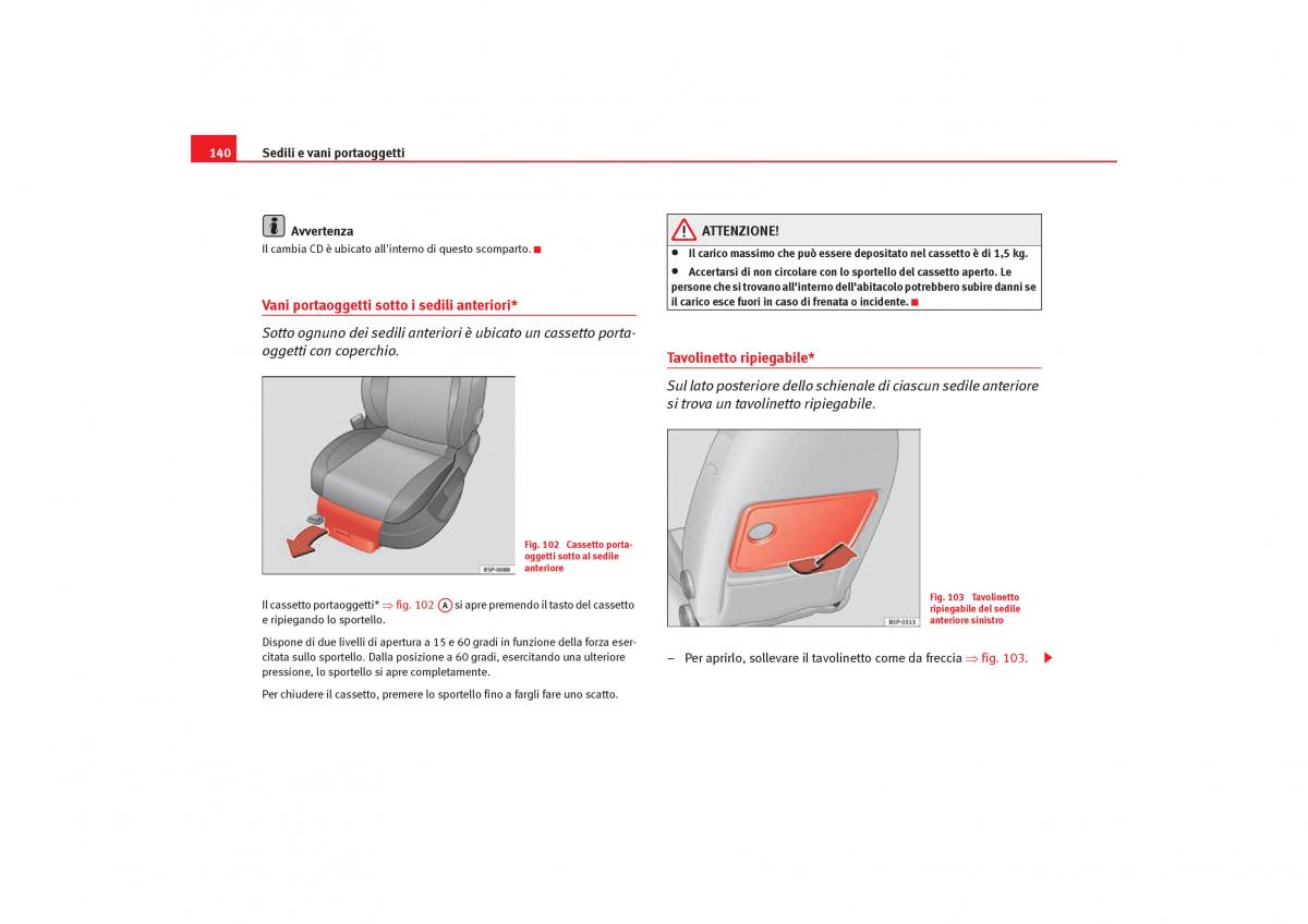 Seat Toledo III 3 manuale del proprietario / page 142