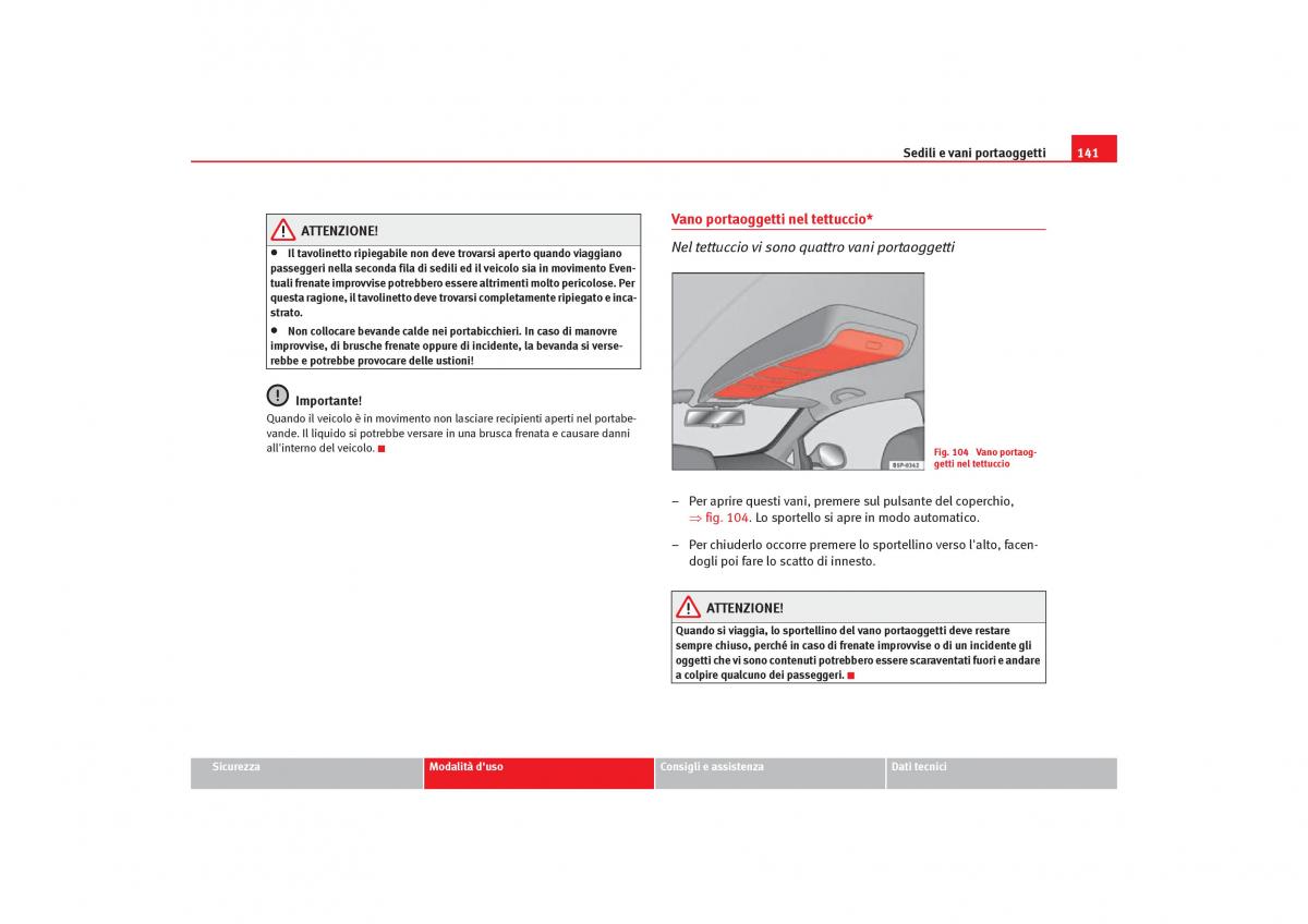 Seat Toledo III 3 manuale del proprietario / page 143