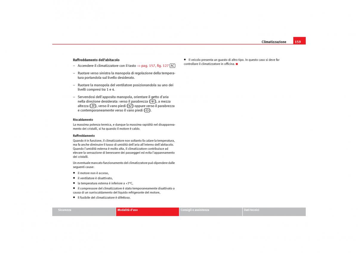 Seat Toledo III 3 manuale del proprietario / page 161