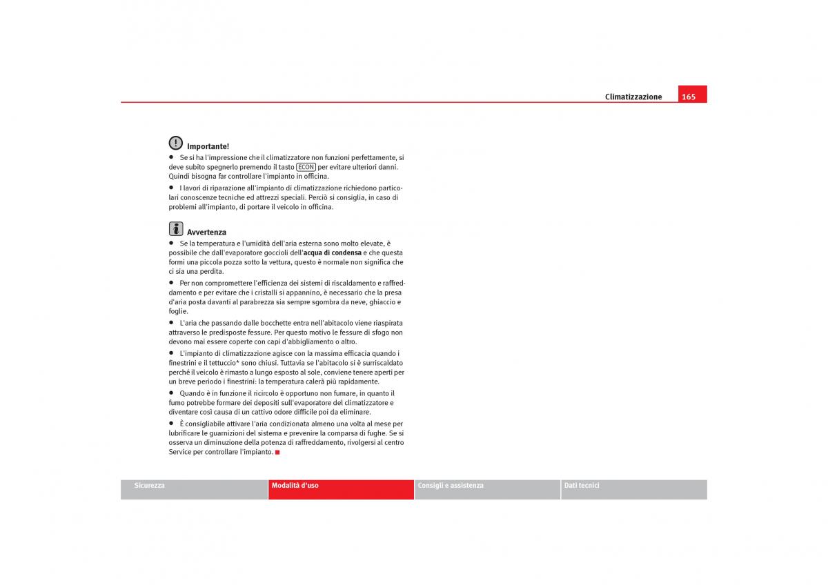 Seat Toledo III 3 manuale del proprietario / page 167