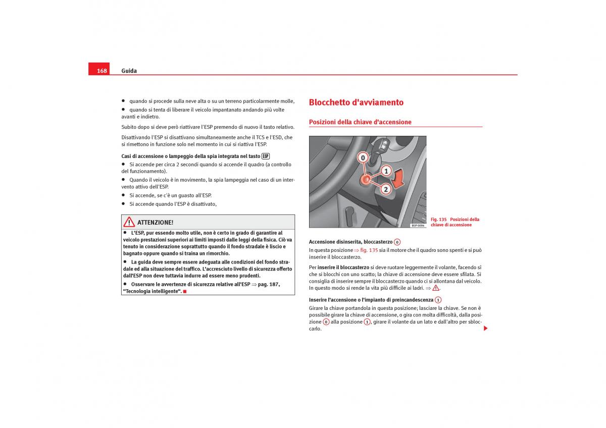 Seat Toledo III 3 manuale del proprietario / page 170