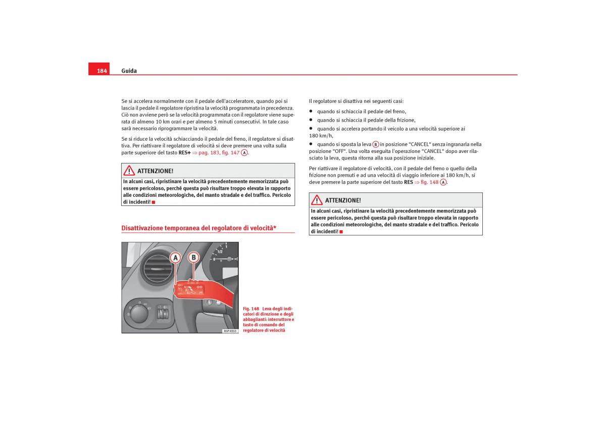 Seat Toledo III 3 manuale del proprietario / page 186