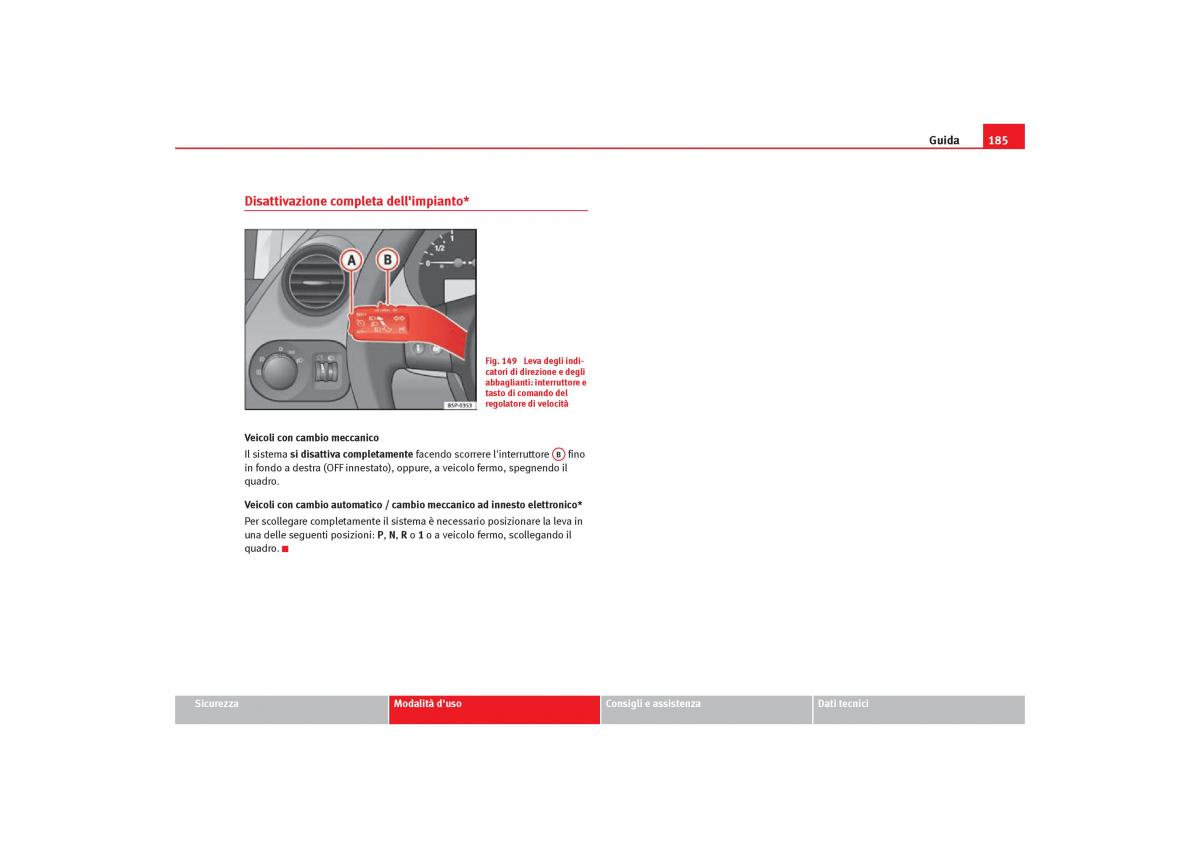 Seat Toledo III 3 manuale del proprietario / page 187