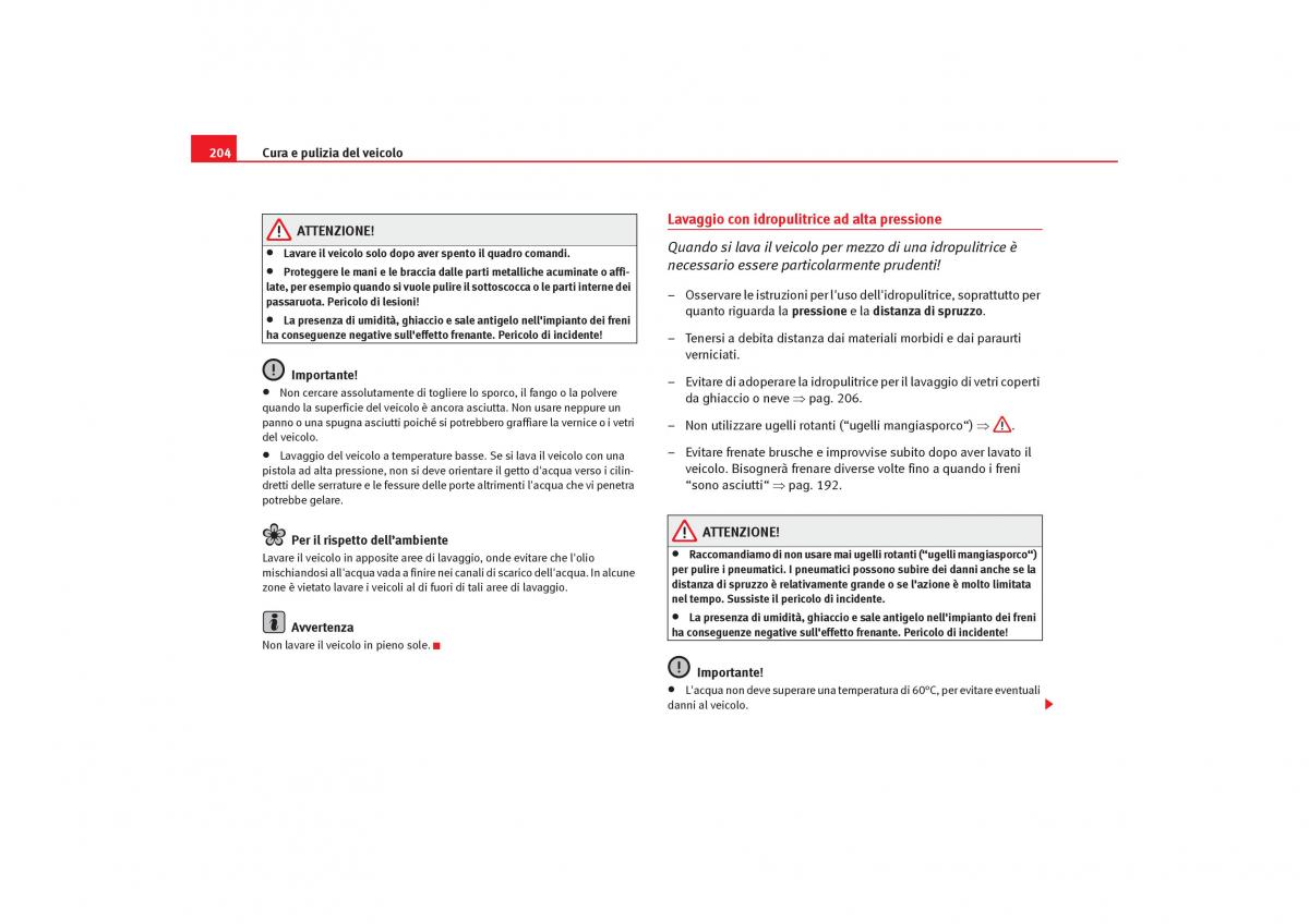 Seat Toledo III 3 manuale del proprietario / page 206