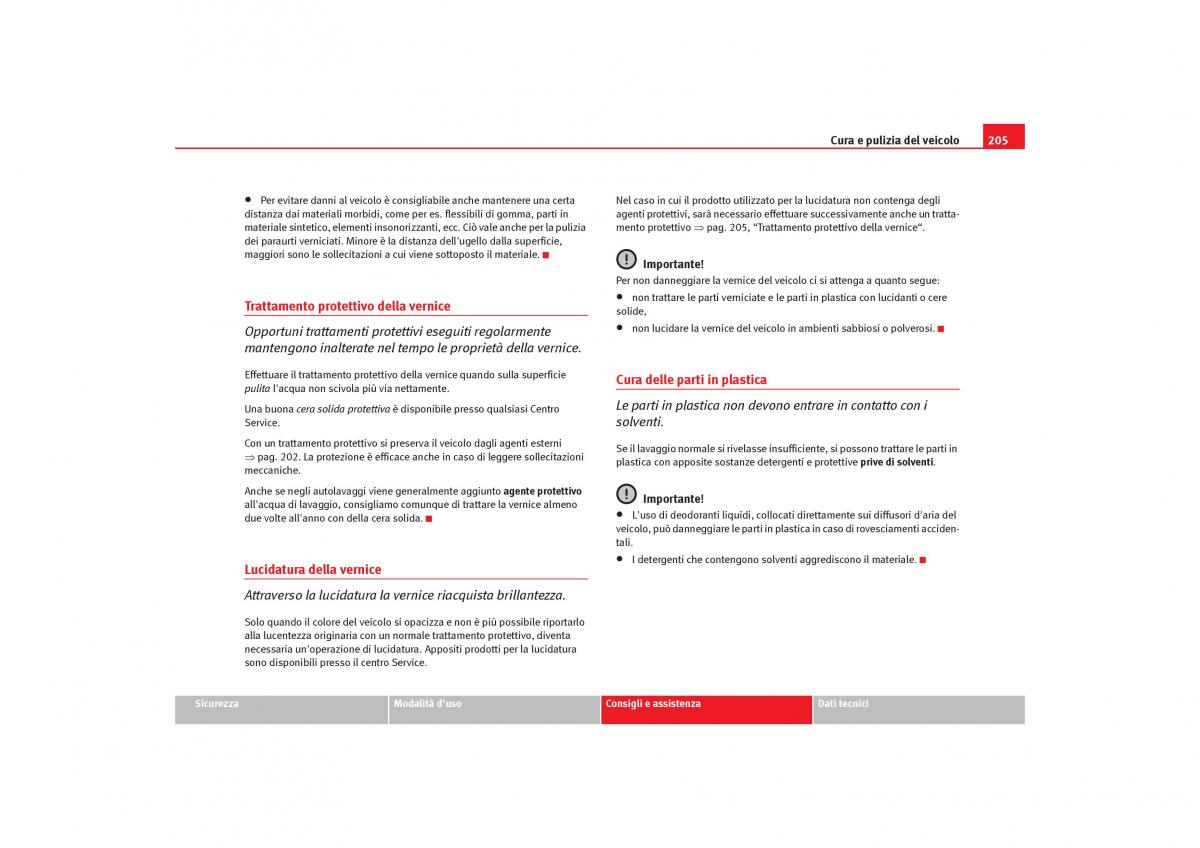 Seat Toledo III 3 manuale del proprietario / page 207