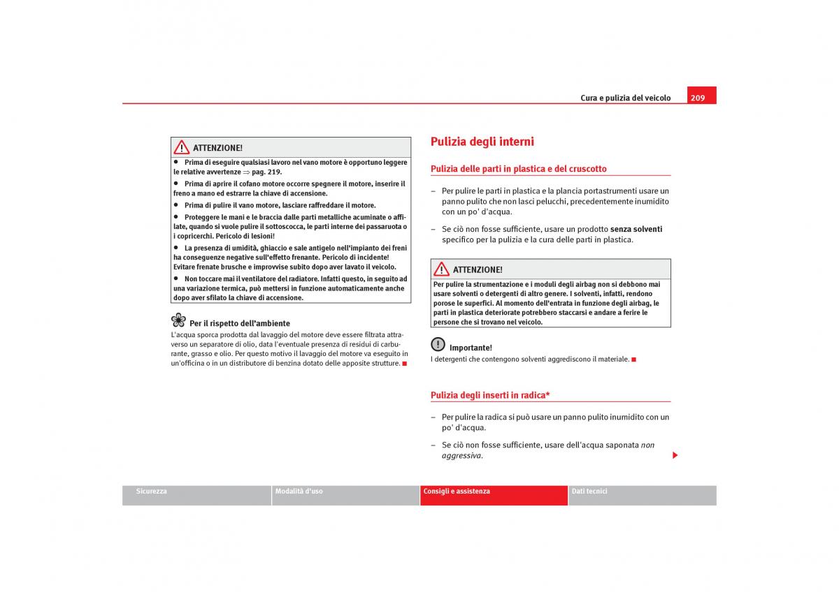 Seat Toledo III 3 manuale del proprietario / page 211