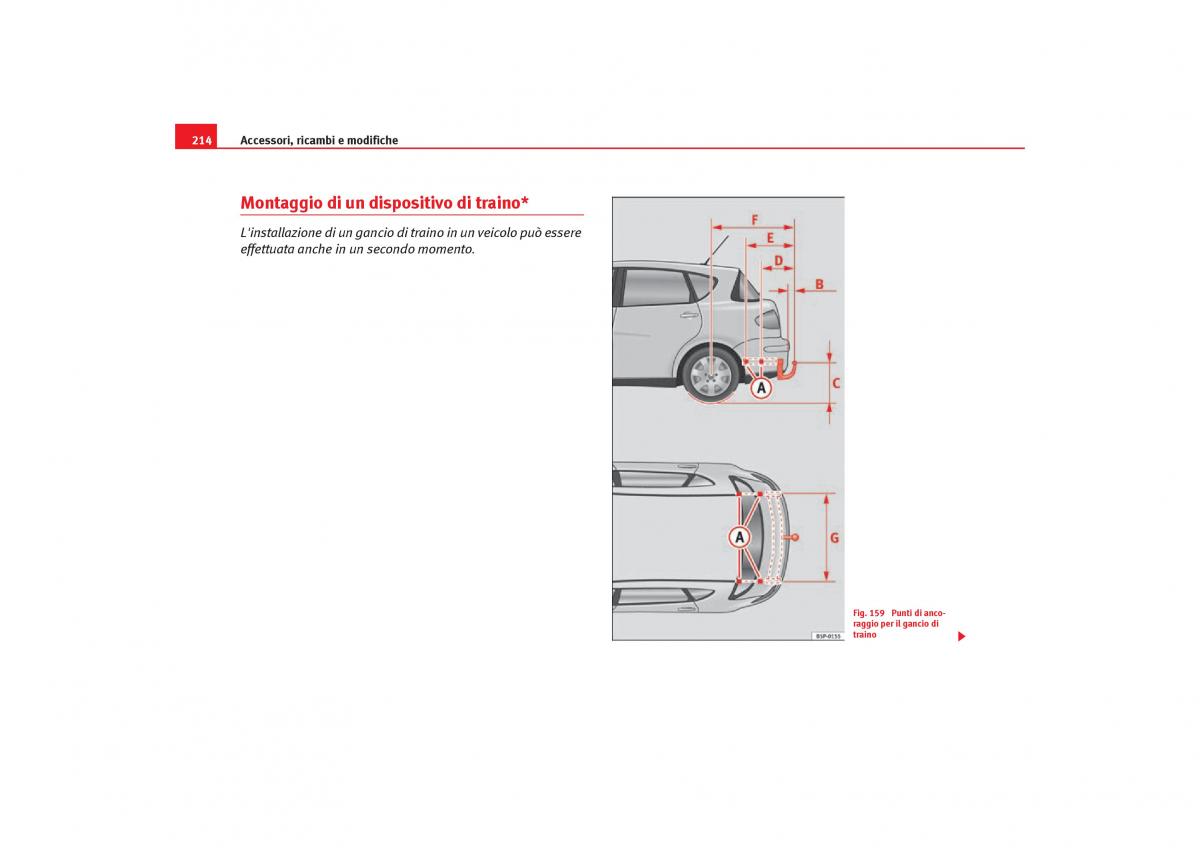 Seat Toledo III 3 manuale del proprietario / page 216