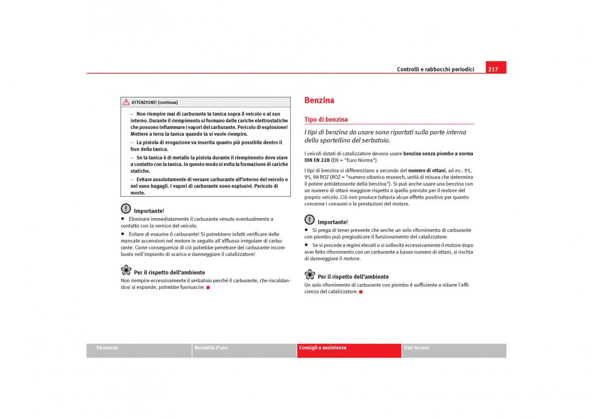 Seat Toledo III 3 manuale del proprietario / page 219