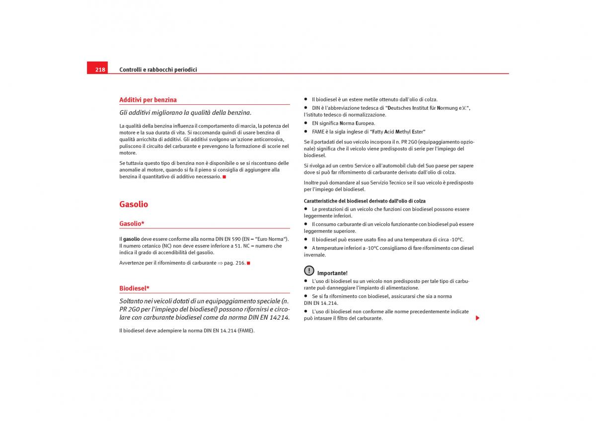 Seat Toledo III 3 manuale del proprietario / page 220