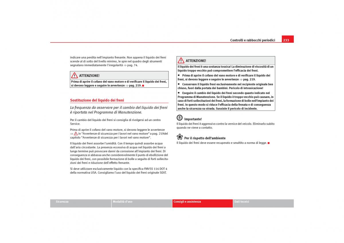 Seat Toledo III 3 manuale del proprietario / page 235