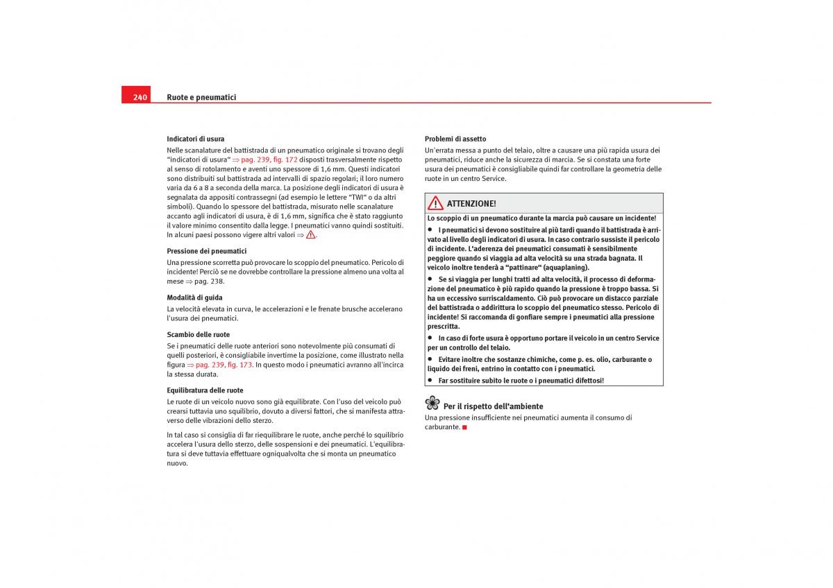 Seat Toledo III 3 manuale del proprietario / page 242